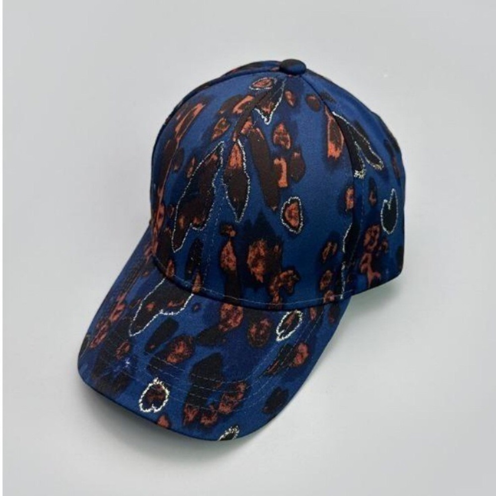 Blue And Brown Patterned Cap - image 1